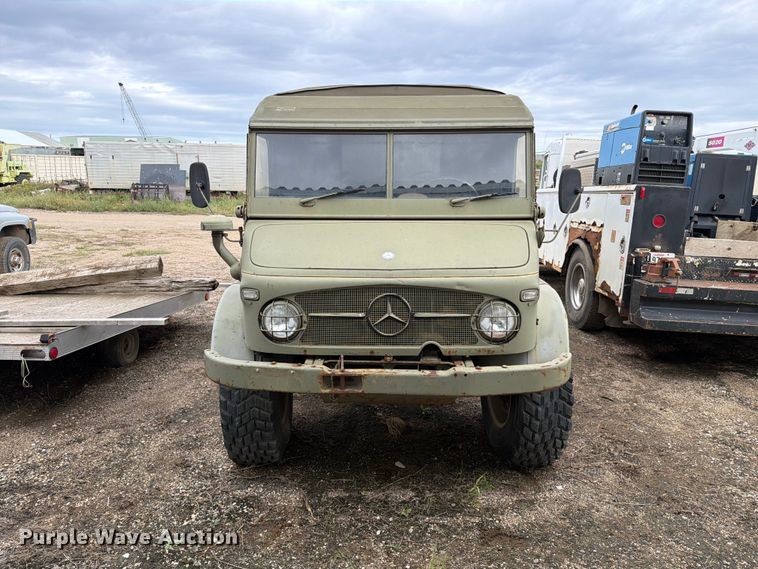 image for item EA0574 1962 Mercedes-Benz Unimog flatbed truck