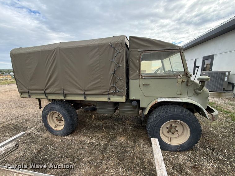 image for item EA0574 1962 Mercedes-Benz Unimog flatbed truck
