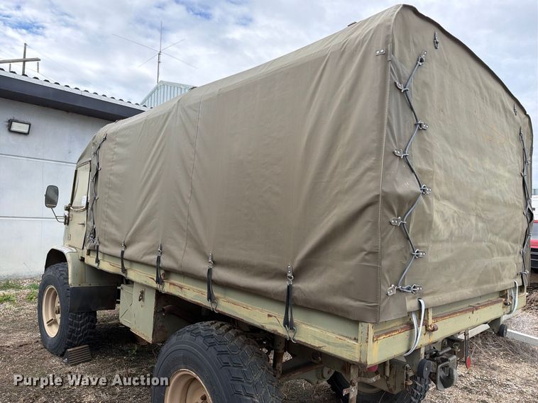 image for item EA0574 1962 Mercedes-Benz Unimog flatbed truck