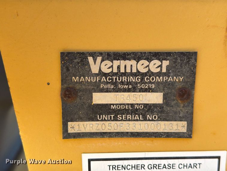 image for item EA7364 2003 Vermeer RT450 trencher