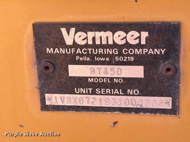 image for item EA7364 2003 Vermeer RT450 trencher