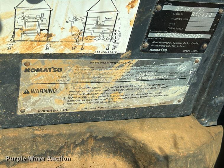 image for item EA7367 2008 Komatsu D51PX-22 dozer
