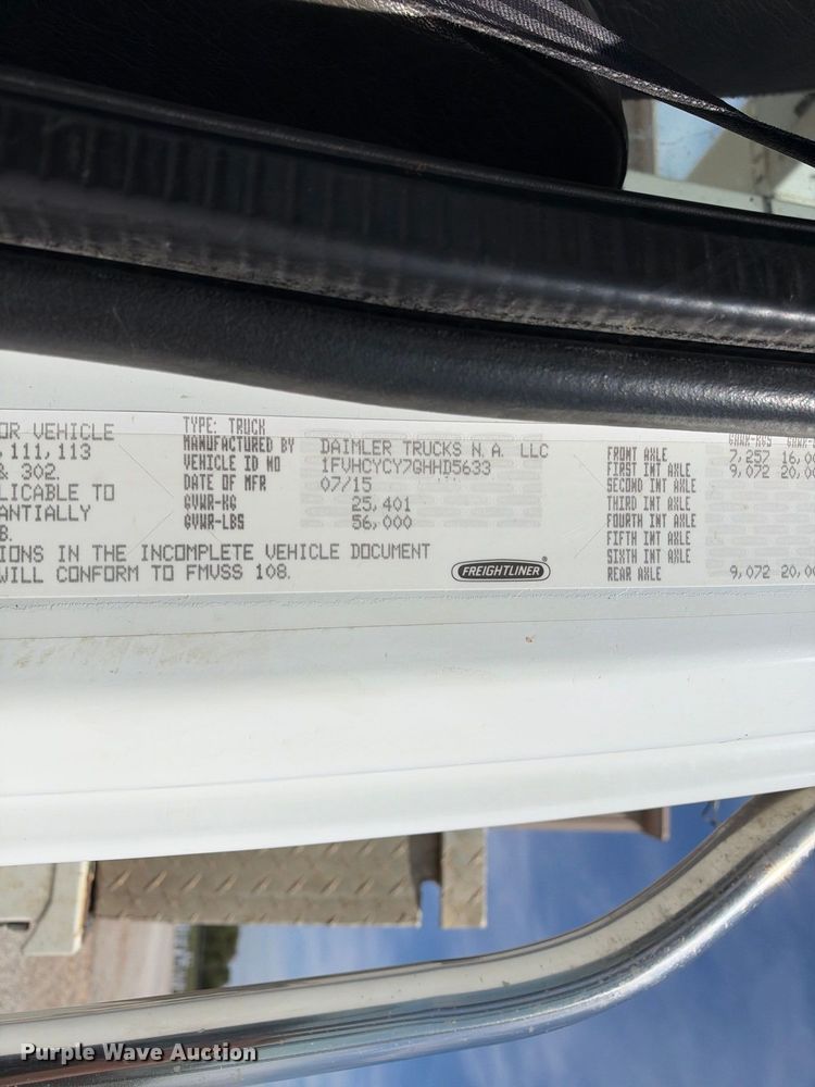 image for item EC4638 2016 Freightliner Business Class M2 bucket truck