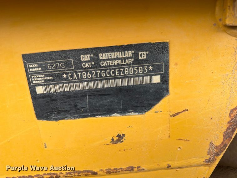 image for item ED0213 2012 Caterpillar 627G conventional scraper 