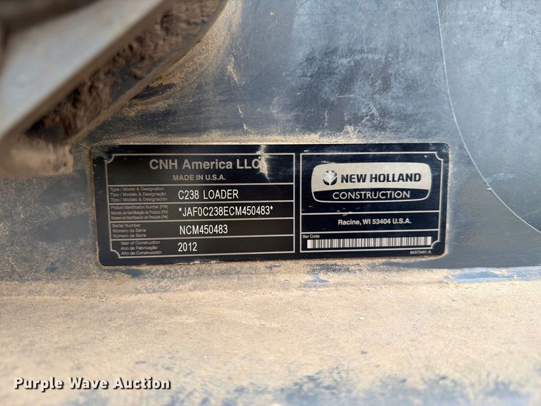 image for item EI7708 2012 New Holland C238 tracked skid steer loader