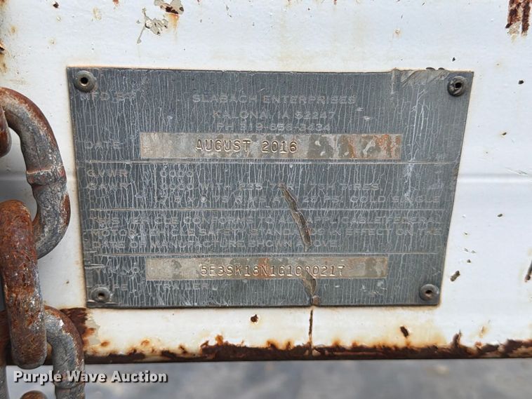 image for item EP7671 2016 Slabach Wheeler Reeler I-85 reel trailer