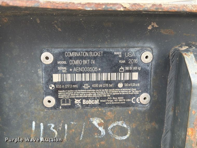 image for item EP7870 2016 Bobcat Combo BKT 74 4-in-1 bucket