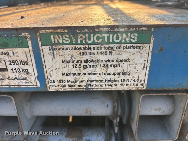 image for item ER3341 Genie GS-1930 scissor lift