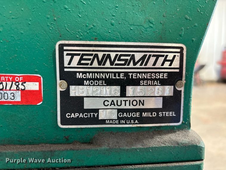 image for item ER3350 Tennsmith HB12116 metal brake