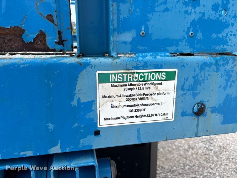 image for item ER3356 2016 Genie GS-3369RT scissor lift