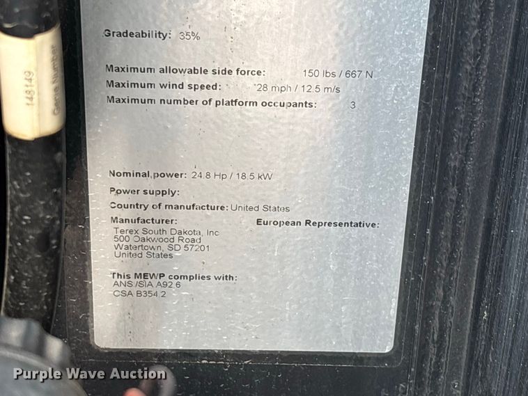 image for item ER3357 2017 Genie GS-4069RT scissor lift