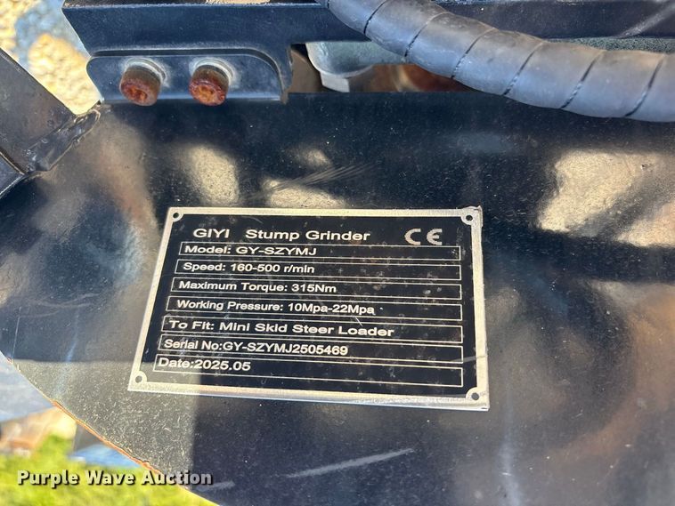 image for item ER3361 2025 GIYI GY-SZYMJ compact utility loader stump grinder