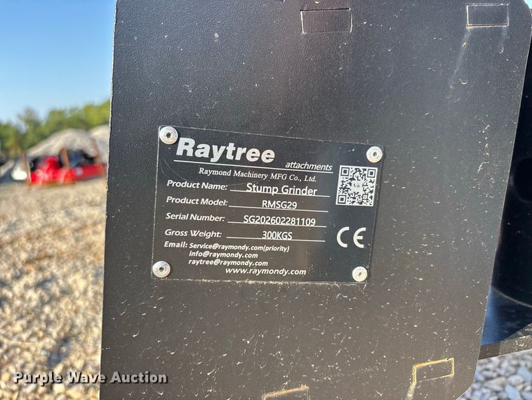 image for item ER3363 Raytree RMSG29 skid steer stump grinder