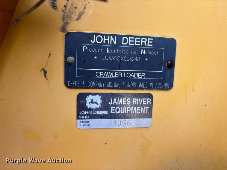 image for item ER3371 2003 John Deere 655C Series II track loader