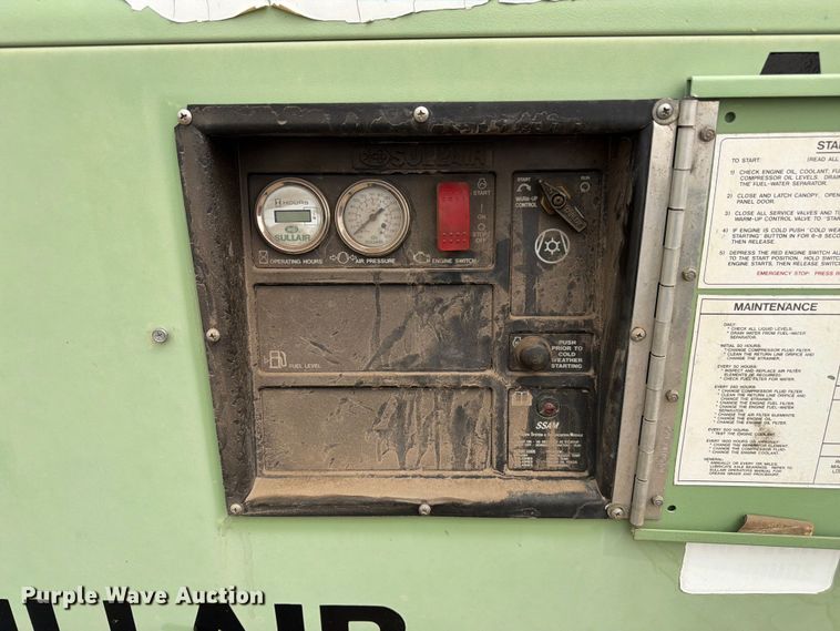 image for item EW2149 2014 Sullair 185DPQ CAi4 EPA air compressor