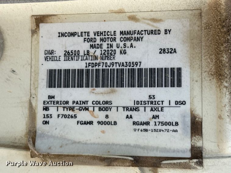 image for item EW4188 1996 Ford F700 dump truck