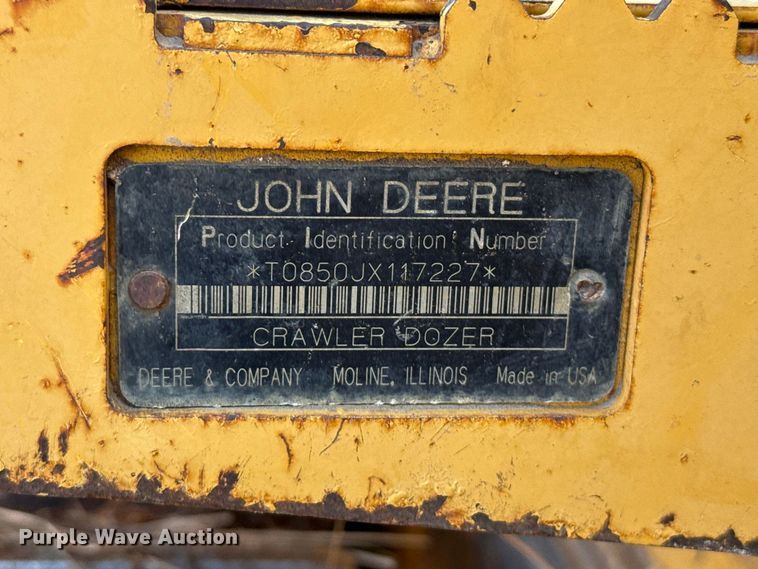 image for item EW4262 2005 John Deere 850J dozer