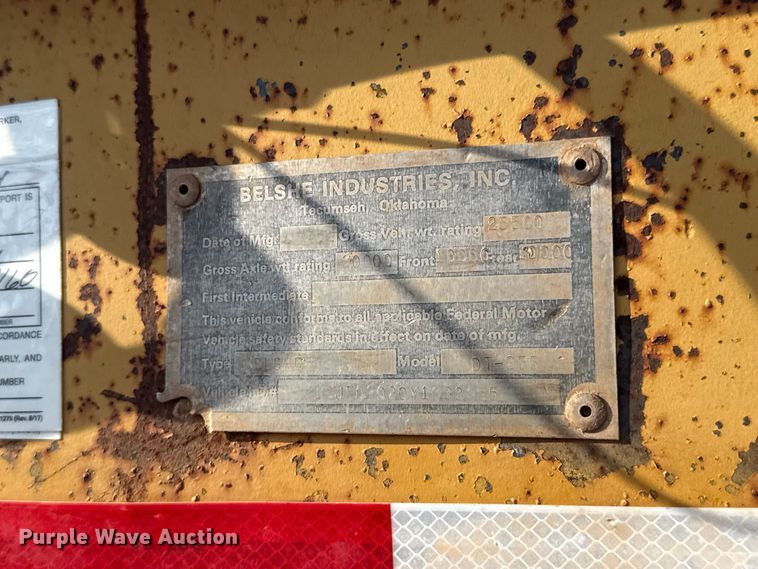 image for item EW8700 2000 Belshe DT-255 equipment trailer