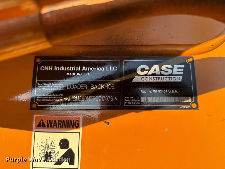 image for item EW8779 2015 Case 580N backhoe