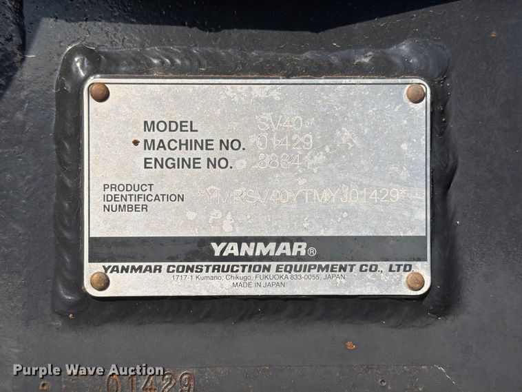 image for item EW8782 2021 Yanmar SC40 mini excavator
