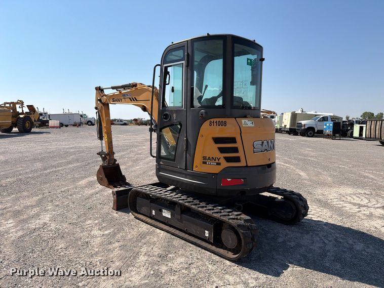 image for item EW8784 2016 Sany SY35U mini excavator
