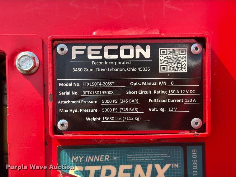 image for item EW8787 2019 Fecon FTX150T4-20SST forestry mulcher
