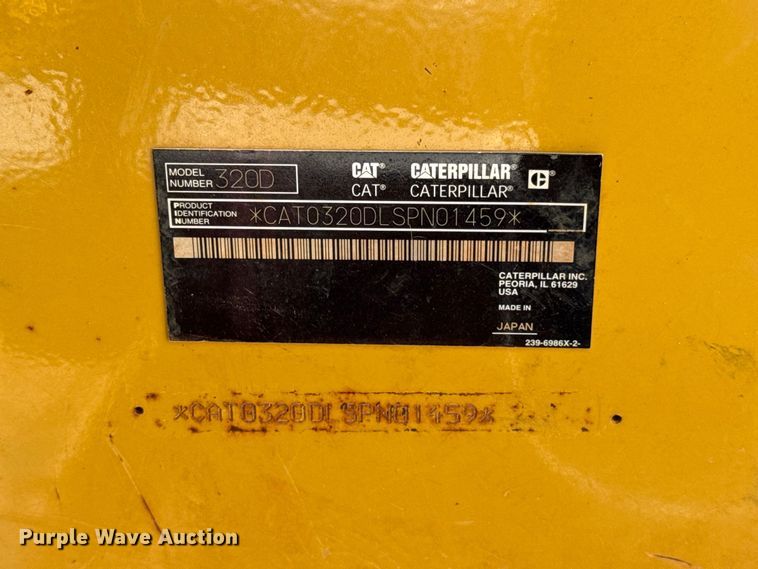 image for item EW8788 2012 Caterpillar 320D L excavator