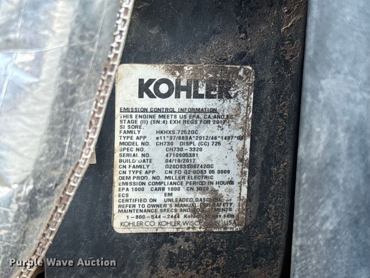 image for item EW8798 2017 Miller Bobcat 200 Air Pak welder