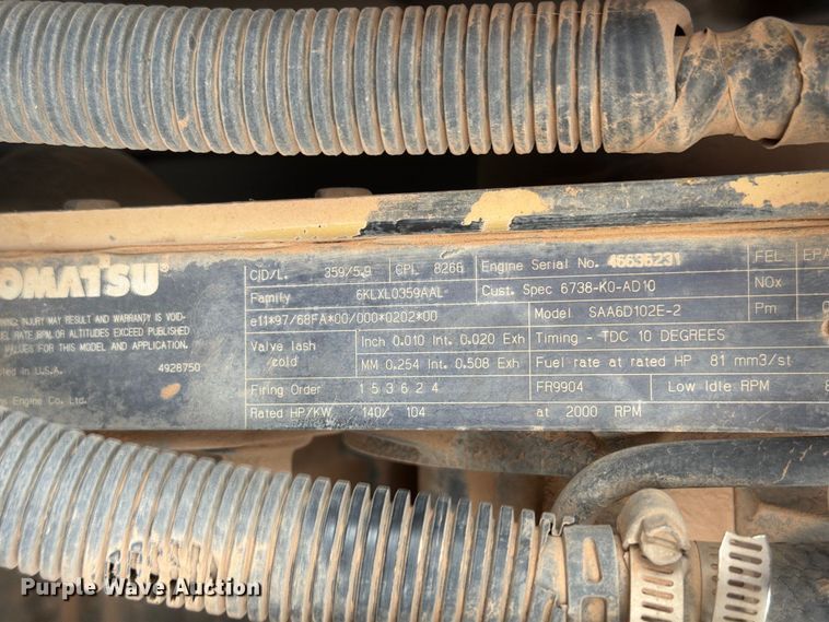 image for item EW8968 2007 Komatsu WA250-5L wheel loader