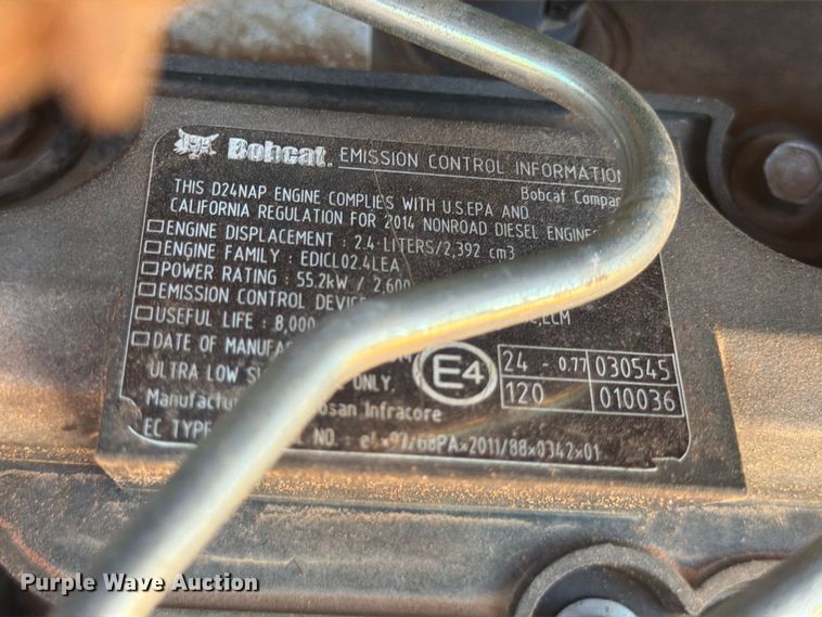 image for item EX0520 2014 Bobcat T650 tracked skid steer loader