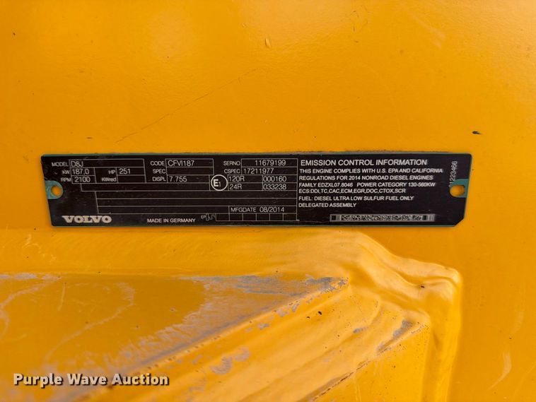 image for item EX0521 2015 Volvo G940C motor grader