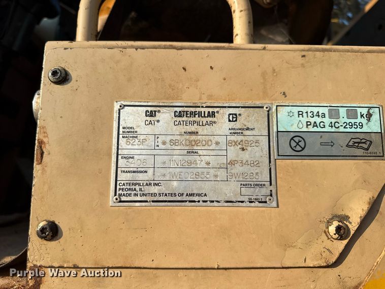 image for item EX2231 1995 Caterpillar 623F elevating scraper