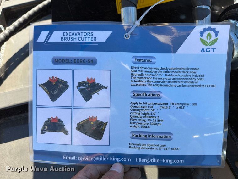 image for item EX4185 2026 AGT EXRC-54 excavator brush mower