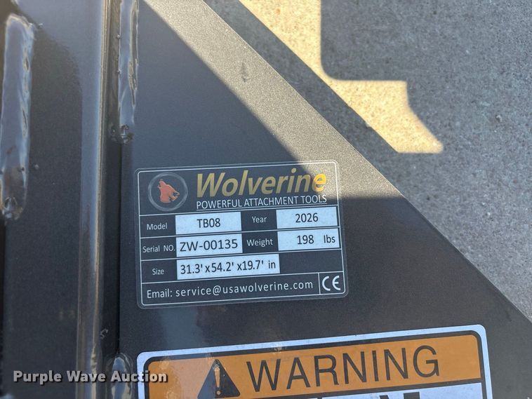 image for item EX4190 2026 Wolverine TB08 skid steer tree puller