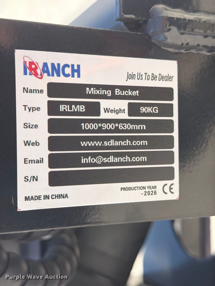 image for item EX4201 2026 iRanch IRLMB skid steer concrete mixer