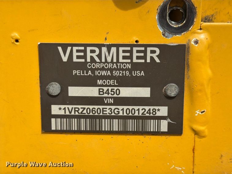 image for item EX4605 2001 Vermeer RXT450 trencher