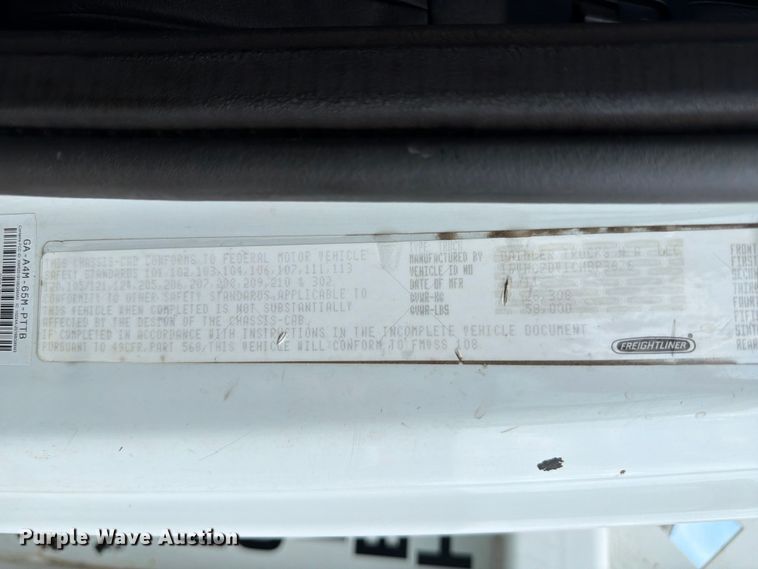 image for item FB5044 2012 Freightliner Business Class M2 crane truck