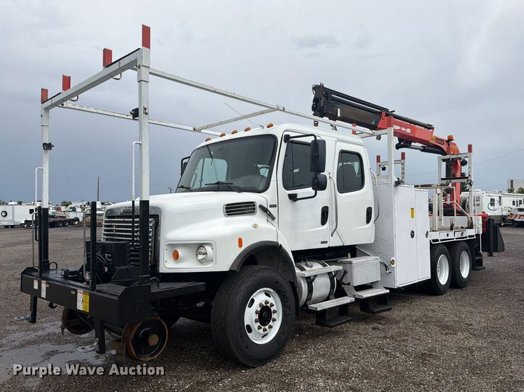 2007 Freightliner Business Class M2 Crew Cab crane truck