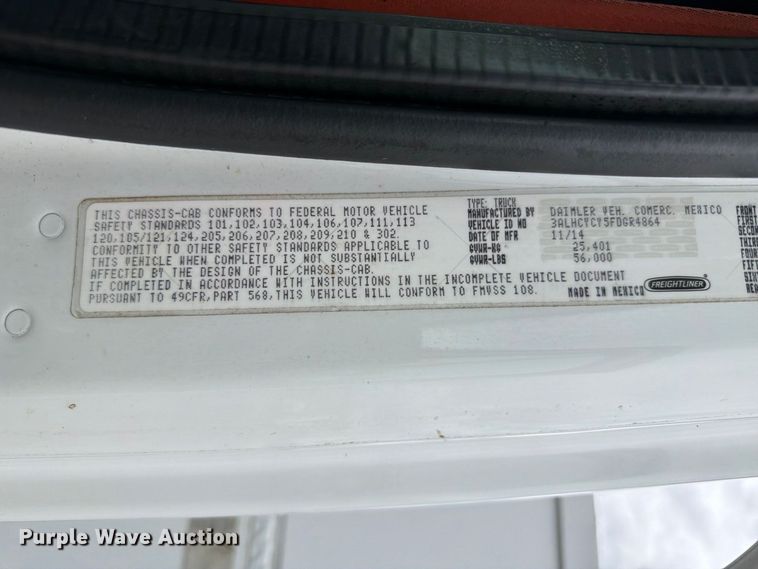 image for item FB5149 2015 Freightliner Business Class M2 bucket truck