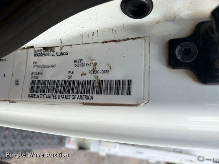 image for item FB5164 2010 International WorkStar 7500 Crew Cab crane truck