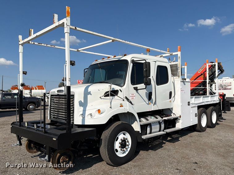 image for item FB5177 2013 Freightliner Business Class M2 Crew Cab crane truck