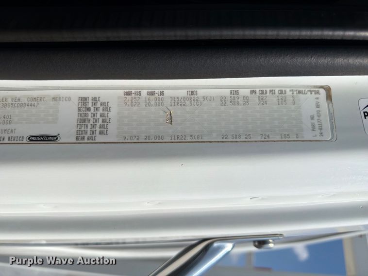 image for item FB5184 2012 Freightliner Business Class M2 crane truck