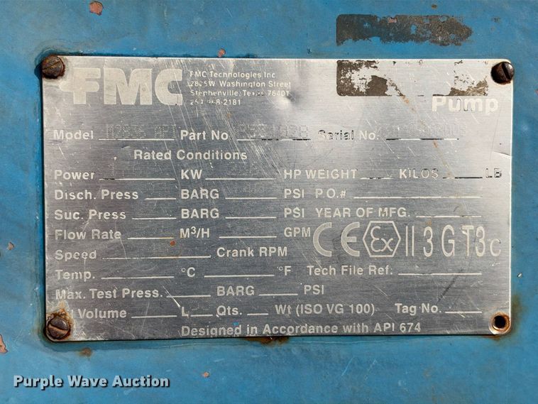 image for item FB8352 FMC M2836 API pump