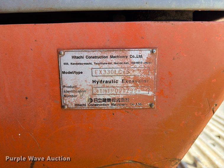 image for item FC3378 2000 Hitachi EX330LC-5 excavator