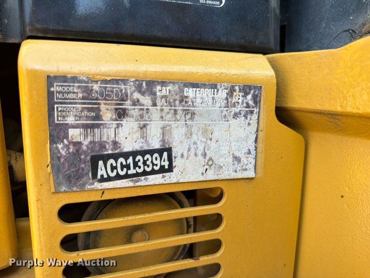 image for item FC3387 2011 Caterpillar 305D mini excavator