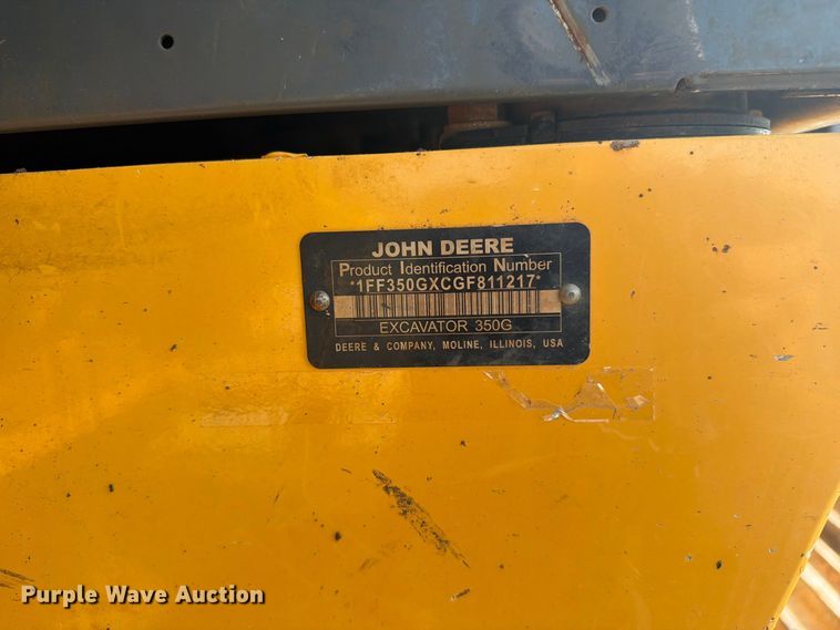 image for item FC3388 2016 John Deere 350G LC excavator