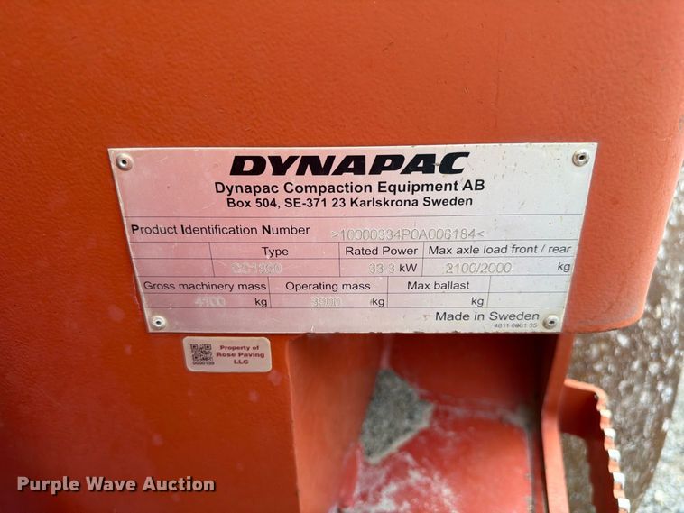 image for item FC3390 Dynapac CC1300 double drum vibratory roller