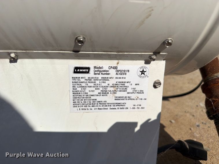 image for item FC3396 L.B White Tradesman 400 heater