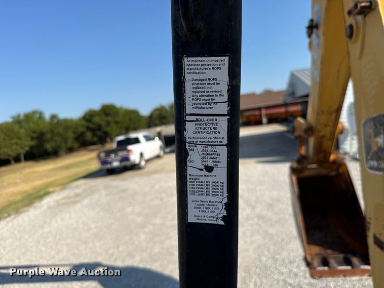 image for item FC4362 1994 John Deere 310D backhoe