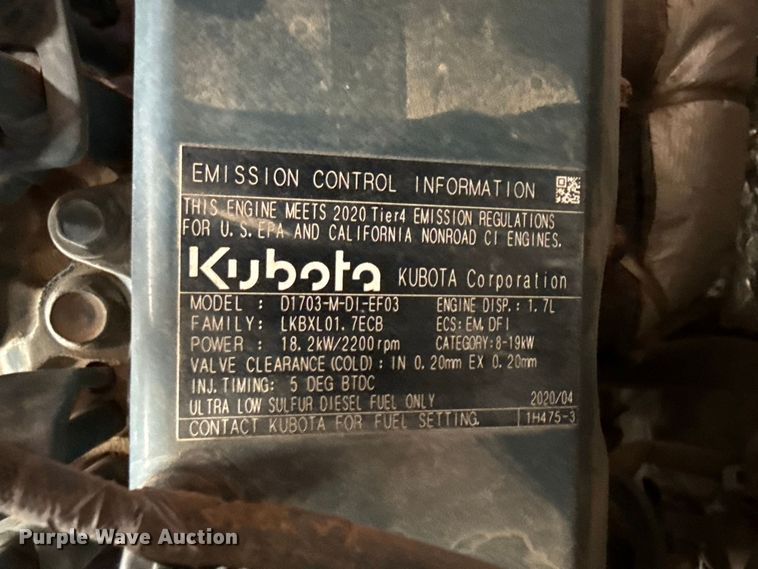 image for item FC4396 2020 Kubota U35-4 mini excavator
